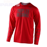 Рубашка TLD Pinstripe, красная/серая, размер S